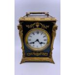 An Eight day Mantel Clock with gilt surround