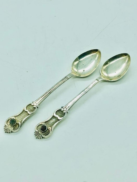 A Pair of silver teaspoons