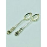 A Pair of silver teaspoons