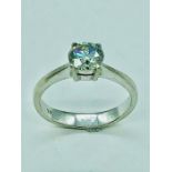 An 18ct white gold brilliant cut diamond ring of approx 86 points