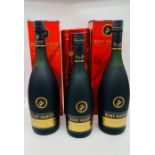Three boxed bottles of Remy Martin VSOP fine Champagne Cognac