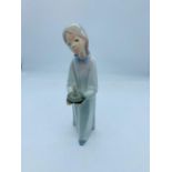 Lladro figure of a girl with candle