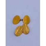 Gents 18ct yellow gold cufflinks (6.16g)