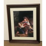 A large framed print of Emile Munier's 1874 A Special Moment