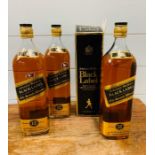 Four Bottles of Johnnie Walker Black Label Whiskey