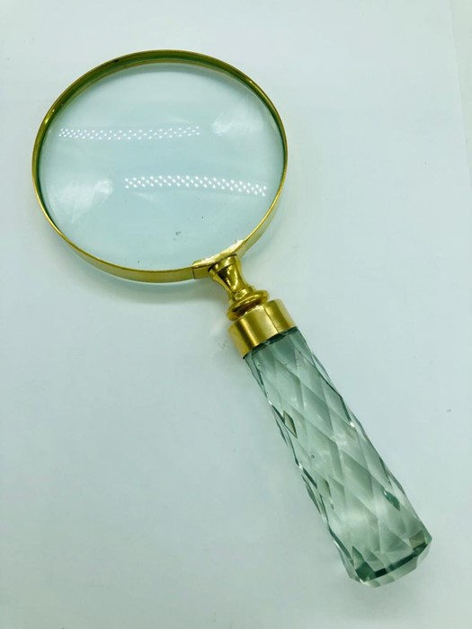 A Brass cased Hand Held Magnifying glass - Image 2 of 2