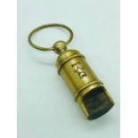 A Novelty brass whistle stamped White Line Olympic Class