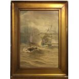 Ernest Stuart 1889-1915 A Nautical watercolour signed bottom right by the artist