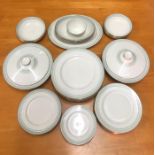 A part Royal Doulton dinner service to include a minimum of eight settings of plates, bowls, serving