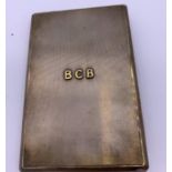 A Silver cigarette case with BCB to the front and 25th November 1951 inside.(AF)