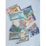 A Selection of Fifty Uncirculated worldwide Banknotes