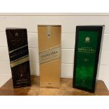 A collection of boxed Johnie Walker to include Double Back, Gold Label Reserve and Green Label