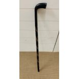 A decorative carved walking stick H85cm