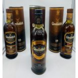 A collection of boxed Glenfiddich to include single malt 15years and two single malt 18years
