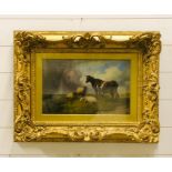 Thomas Sidney Cooper RA (1803-1902) oil on board sheep and cattle 1885. This painting has been in