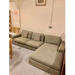 A contemporary grey corner sofa by Dwell (AF)