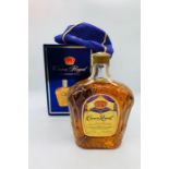 A bottle of Crown Royal The Legendary Whisky