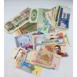 Sixty world banknotes 1920 -2018 mixed conditions