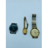 Three Vintage Wristwatches. A Ladies Seiko, A Gents Bulova Ambassador and a Gents Stima Watch (