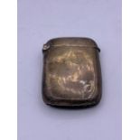 A Small silver vesta, Birmingham hallmark, WJM & Co maker's mark