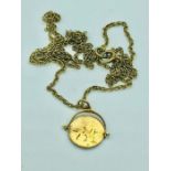 A 9ct yellow gold chain and pendant (4.8g)