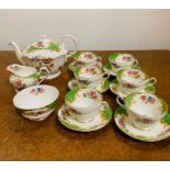 A set of six fine bone china paragon tea service