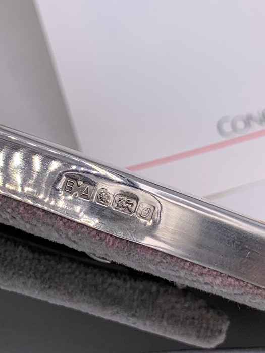 A Concorde Hallmarked silver oval picture frame in original box. - Image 2 of 2