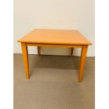 A square dining table.