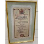 Order of Service on a presentation silk for 800th anniversary of the Mayoralty