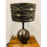 A 70's style bronze/metal table lamp