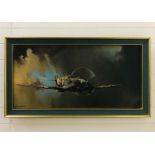 A large framed spitfire print of Barrie, A, Clark