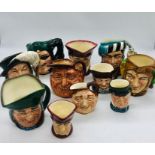 A selection of eleven Royal Doulton small toby jugs