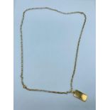 A 9ct yellow gold chain with pendant (10.3g)