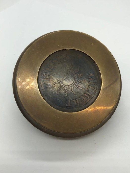 A brass cased compass and sundial by Gilbert of London - Image 5 of 5