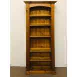 A modern pine bookcase