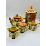 Five pieces of cottage ware by Price Kensington