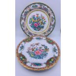 Two Chinese porcelain plates, both decorated with butterfly's and flowers