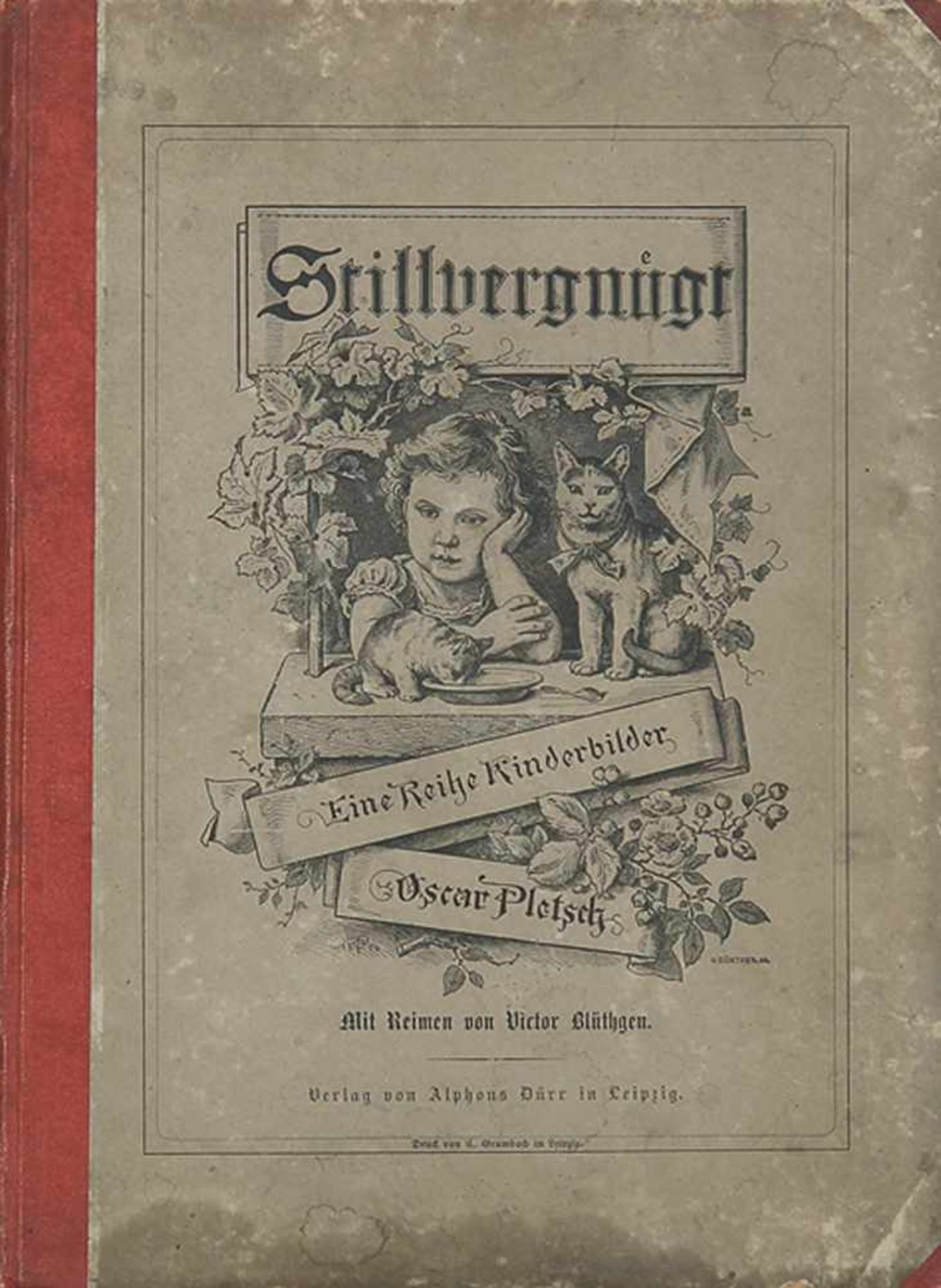 OSKAR PLETSCH Berlin 1830 - 1888 Niederlößnitz bei Dresden"Hausmütterchen - Stillvergnügt - Buben