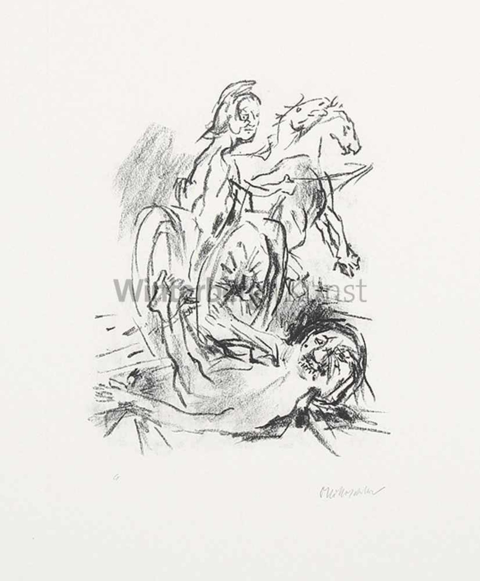 OSKAR KOKOSCHKA Pöchlarn 1886 - 1980 Villeneuve"Euripides; The Women of Troy. Bildnerische