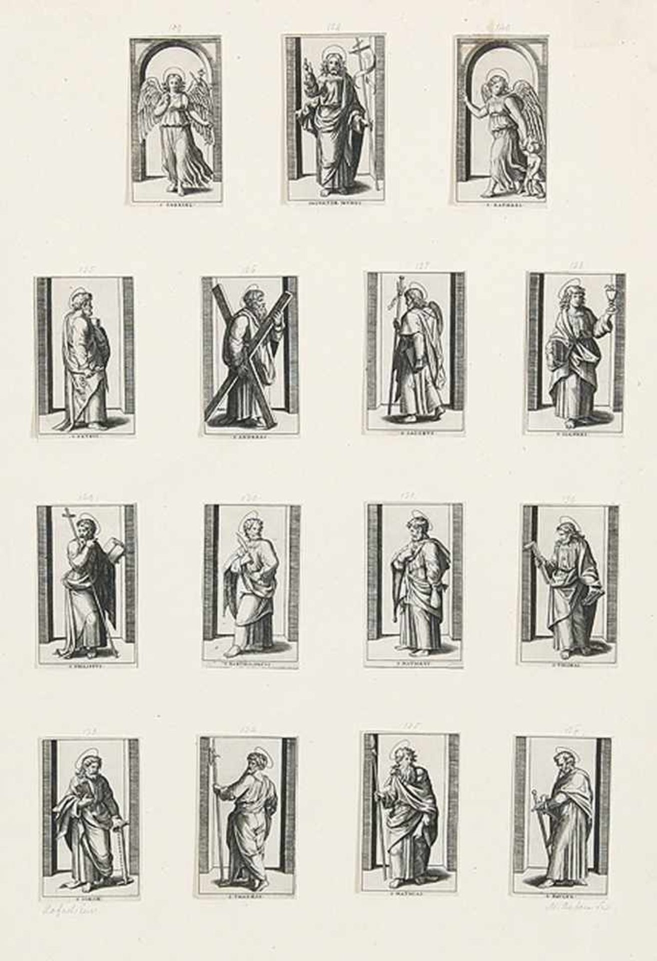 MARCANTONIO RAIMONDI Argini bei Bologna um 1480 - 1527/34 Bologna"Christus und die 12 Apostel -