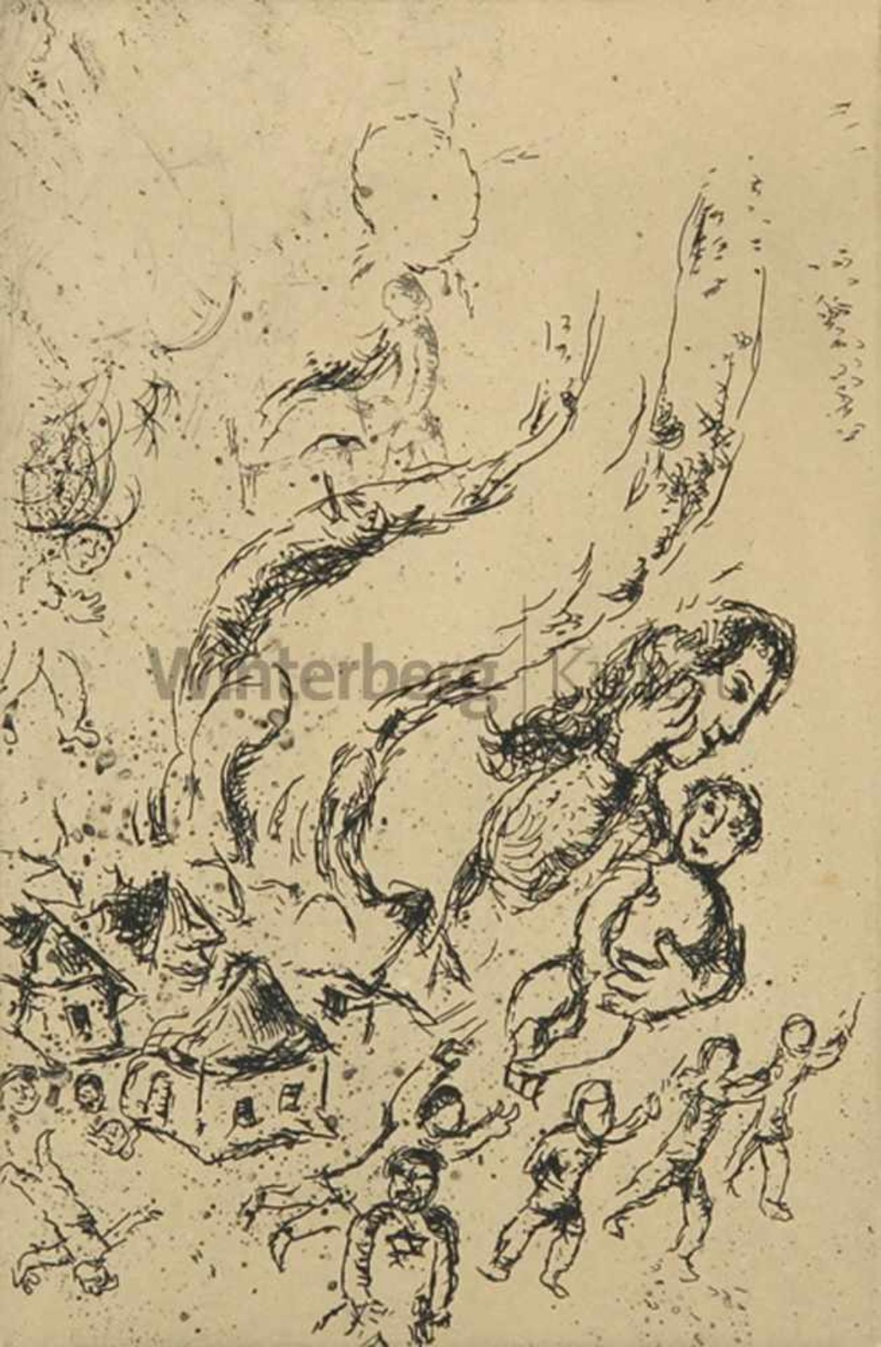 MARC CHAGALL Witebsk 1887 - 1985 VenceLettre à Marc Chagall, Planche IV. Radierung mit Plattenton zu