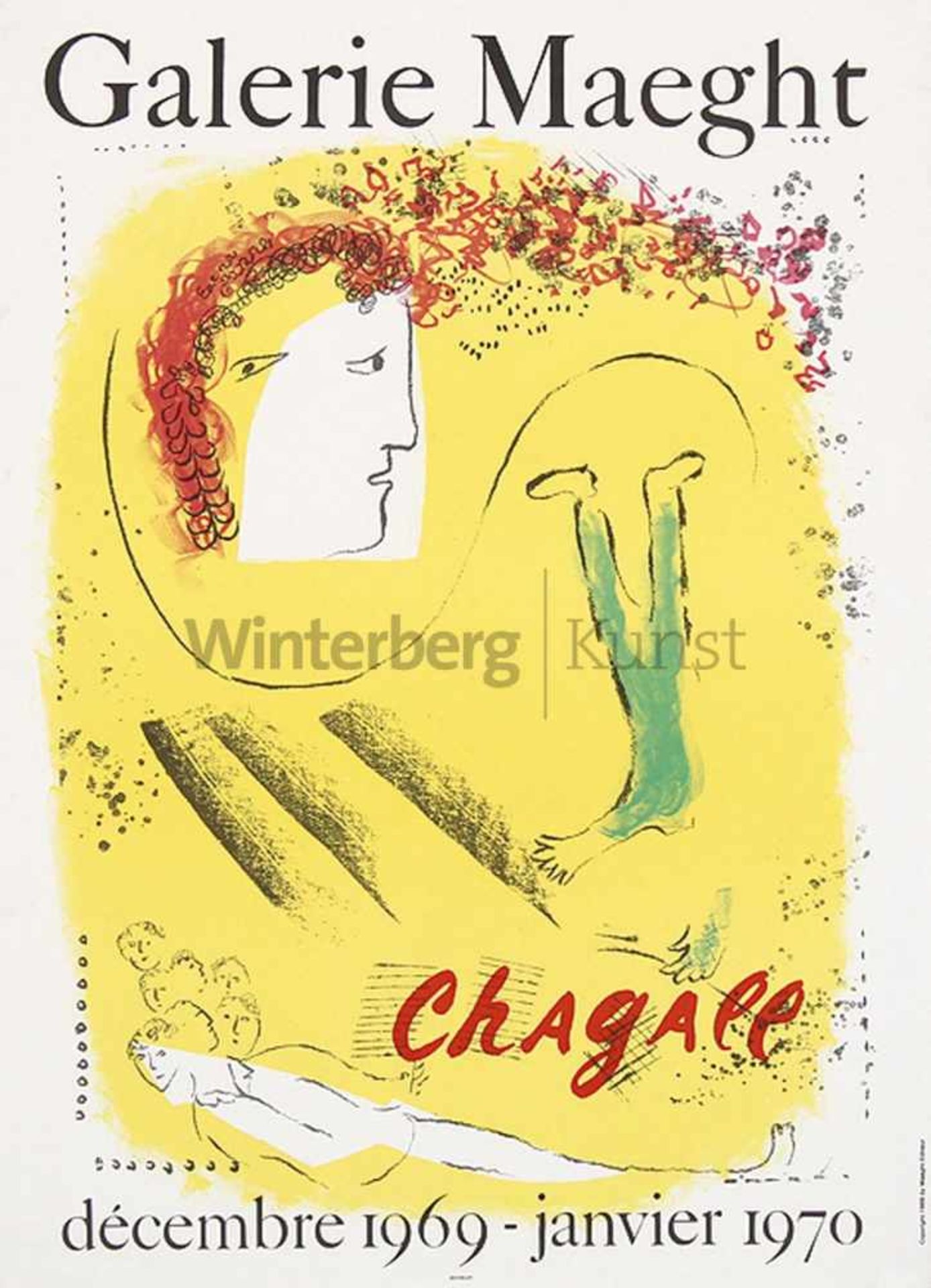 MARC CHAGALL Witebsk 1887 - 1985 VenceLe Fond jaune - L'Artiste Phönix. Ausstellungsplakate der