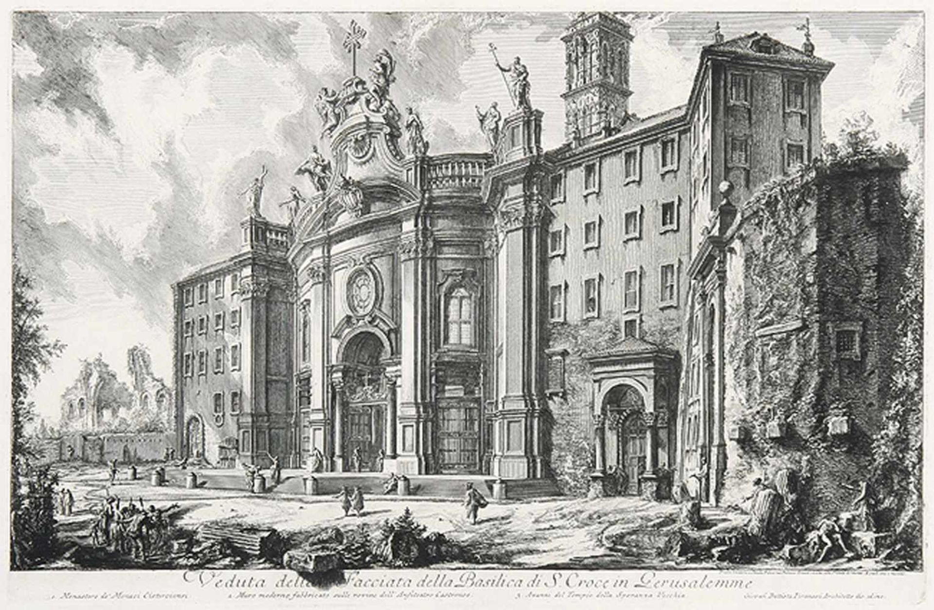 GIOVANNI BATTISTA PIRANESI Mogliano 1720 - 1778 RomVeduta della Facciata della Basilica di S.