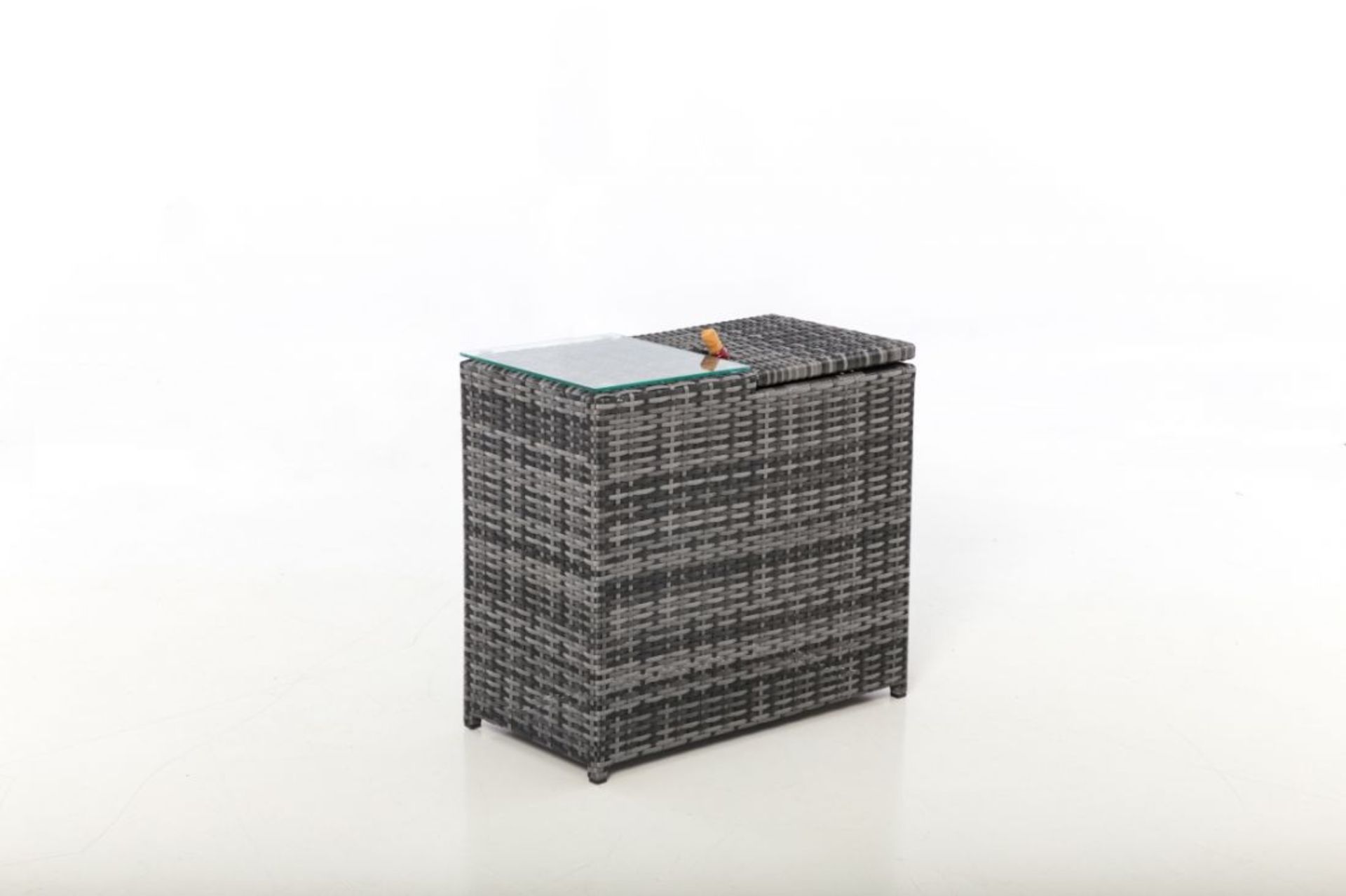 Rattan Ice Bucket Side Table (Grey) *BRAND NEW* - Image 2 of 2