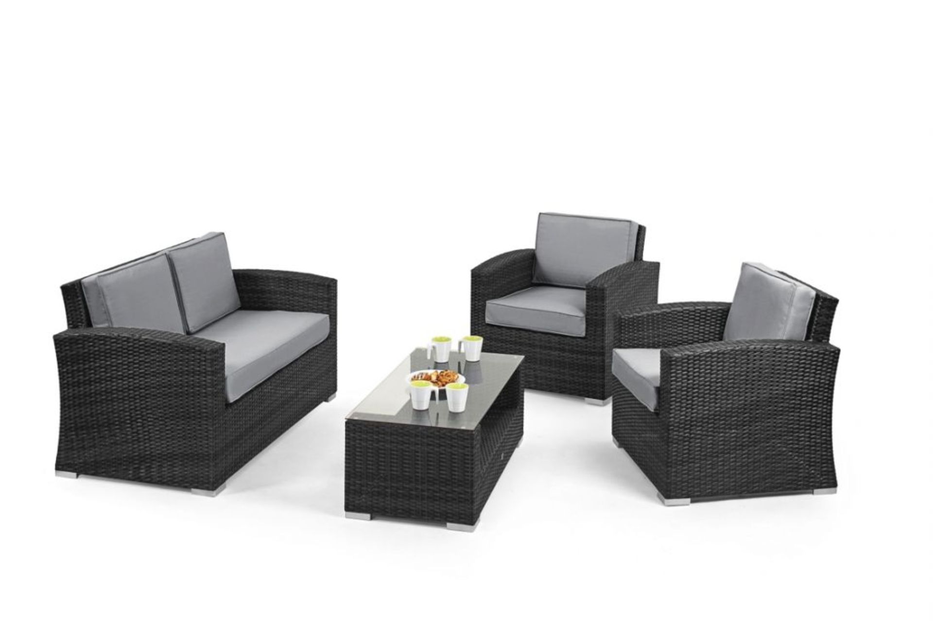 Rattan Kingston 2 Seat Sofa Set (Grey) *BRAND NEW* - Image 2 of 2