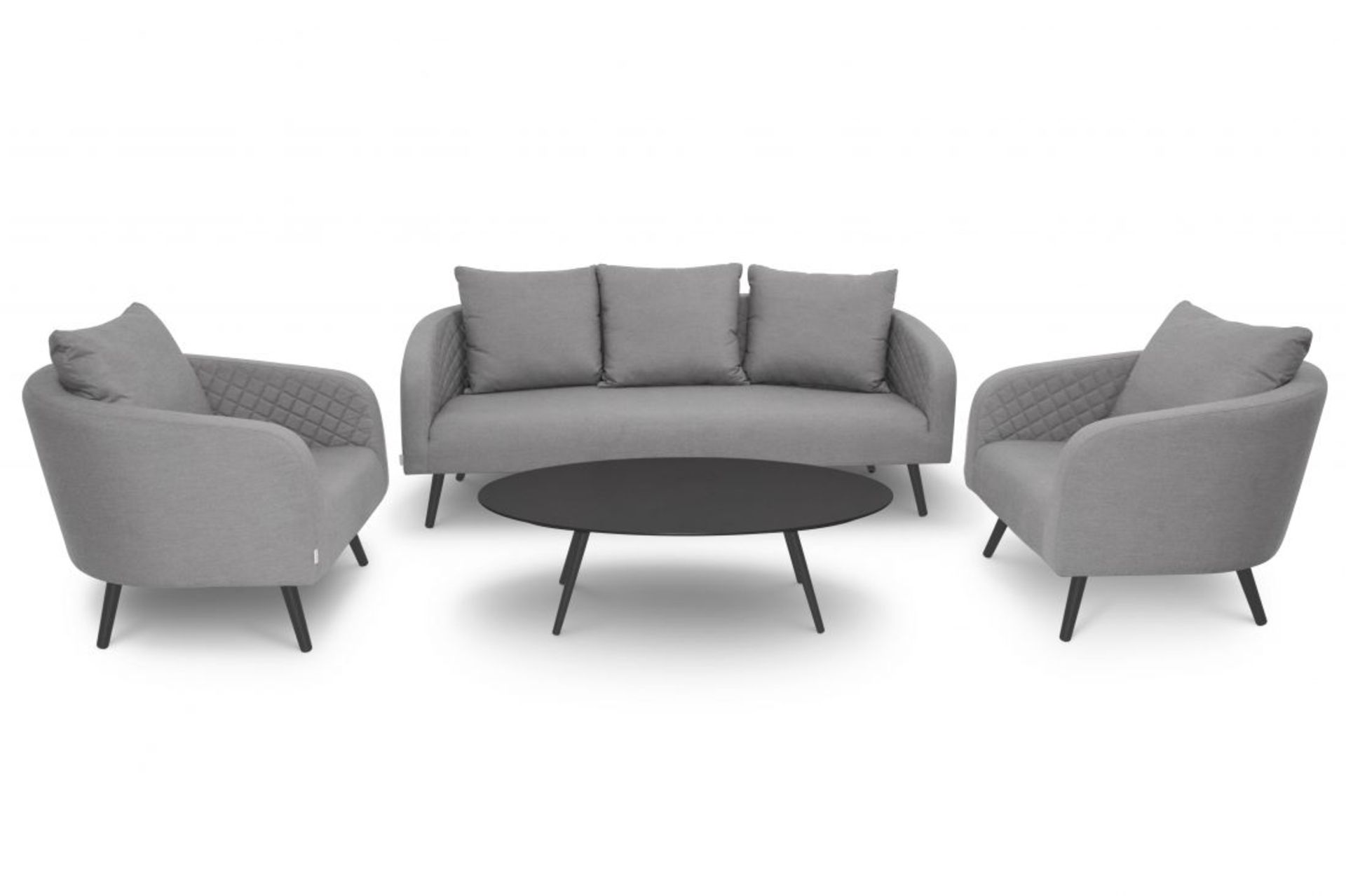 LOUNGE - AMBITION 3 SEAT SOFA SET (FLANELLE) OUTDOOR FABRIC *BRAND NEW* - Image 2 of 2