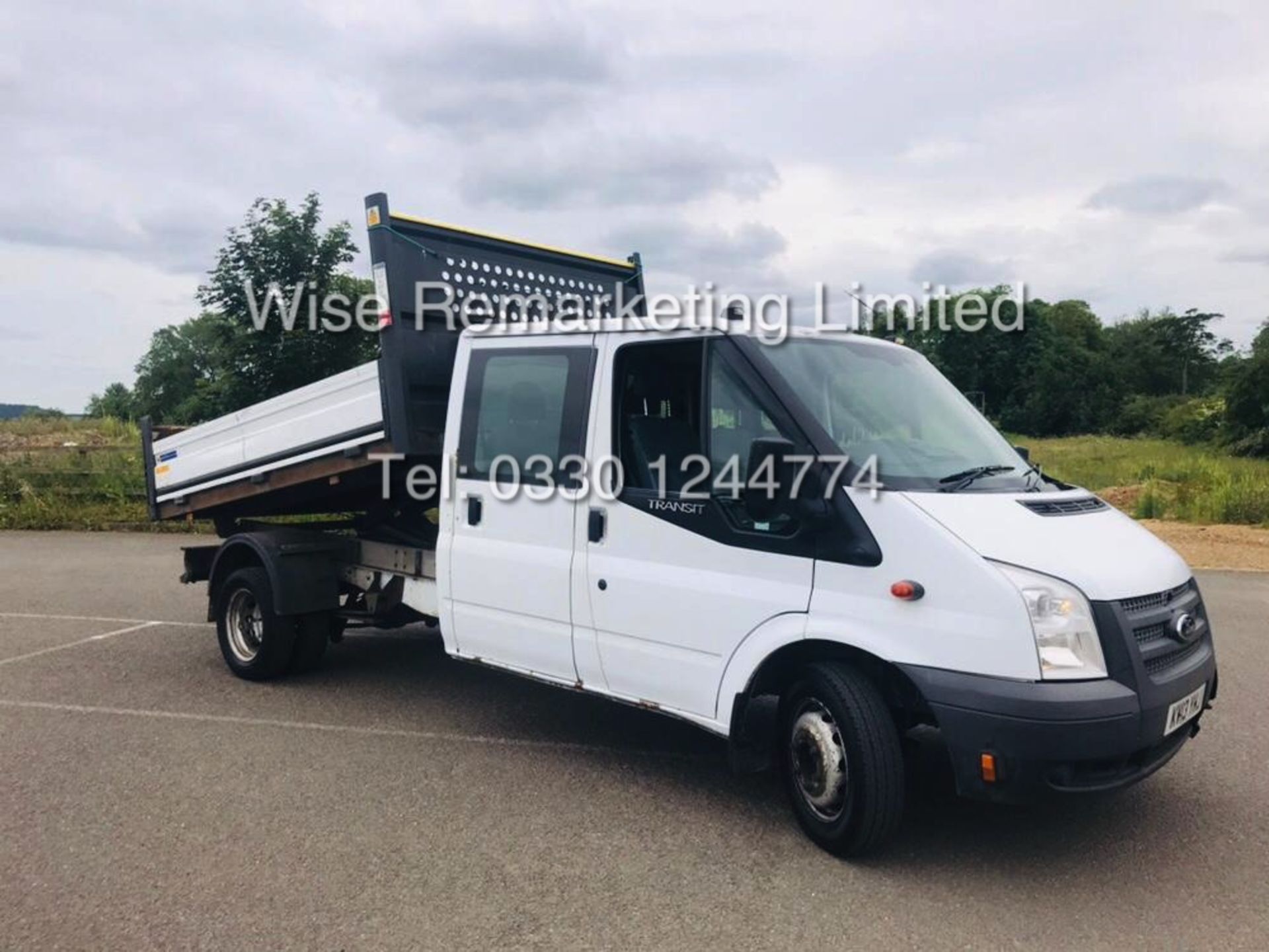 FORD TRANSIT 2.2 TDCI T350 2013 *DOUBLE CAB TIPPER* CREW VAN - 1 OWNER - Image 5 of 17