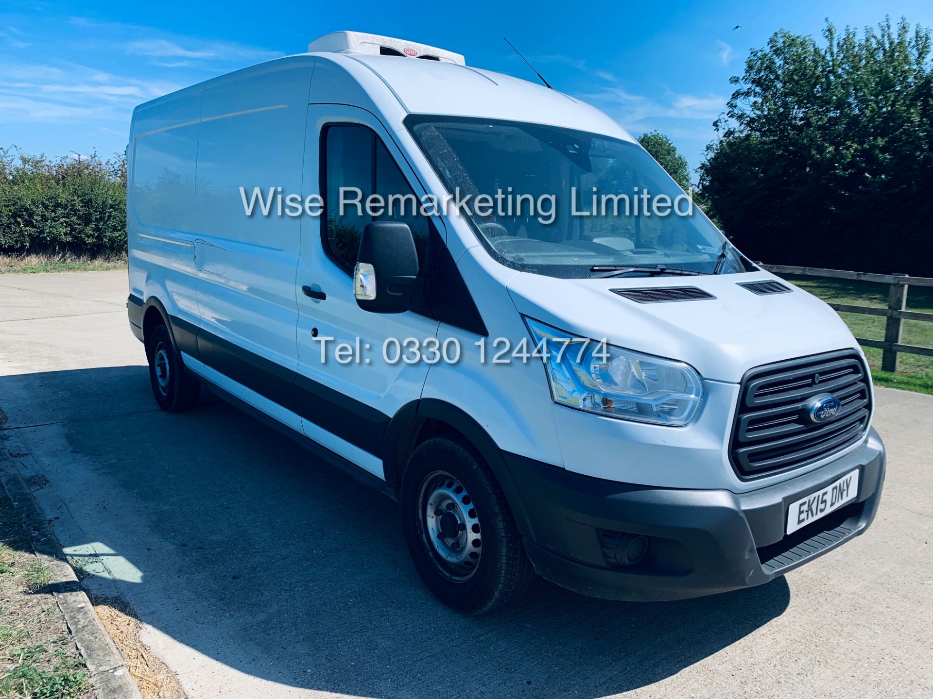 **RESERVE MET** FORD TRANSIT 350 LWB 2.2 FRIDGE VAN (2015) GAH UNIT WITH 2 COMPARTMENTS **SAT NAV**