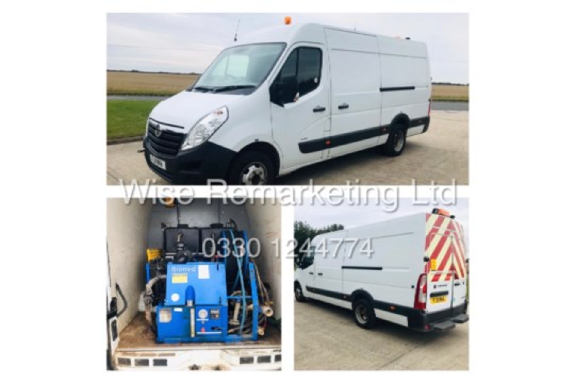 ***RESERVE MET*** VAUXHALL MOVANO L3 H2 2.3 CDTI 11REG *VERY RARE RIONED HIGH PRESSURE JETTING UNIT