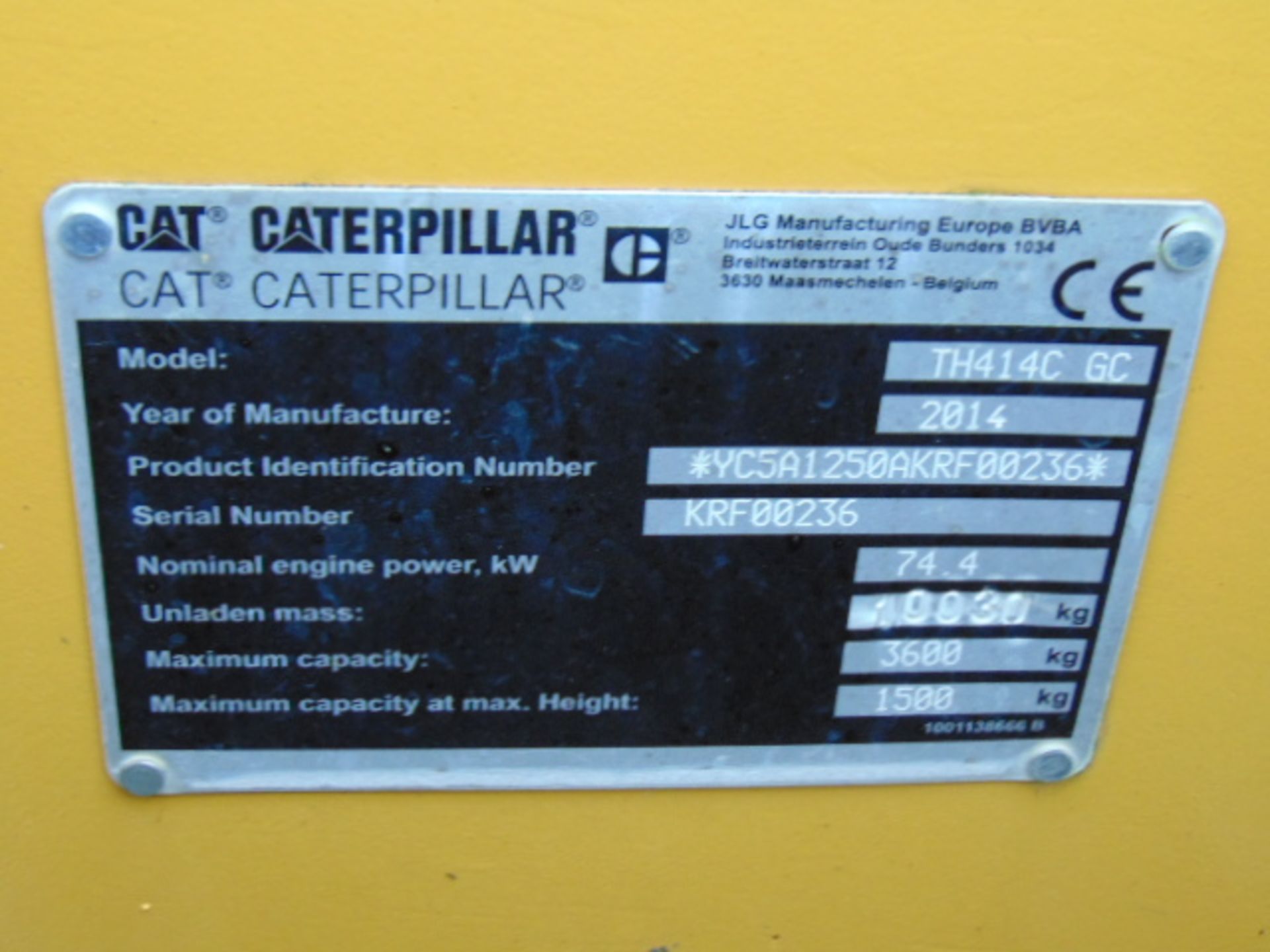 2014 Caterpillar TH414C GC 3.6 ton Telehandler - Image 28 of 28